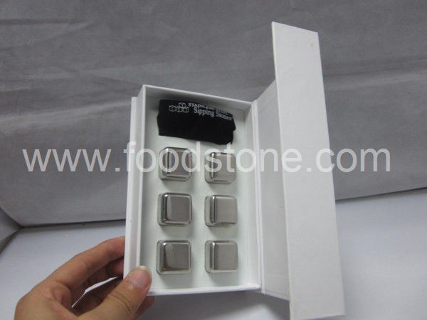 6 Stainless Steel Ice Cubes