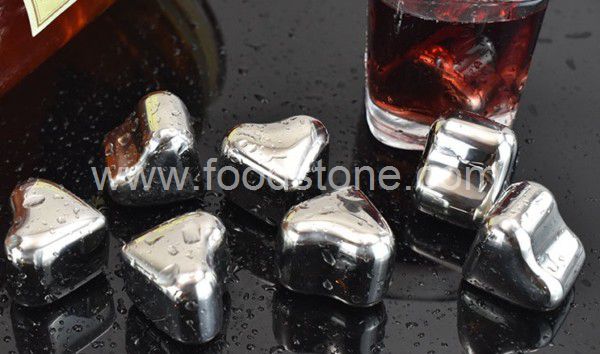 Heart Shape Stainless Steel Ice Cubes