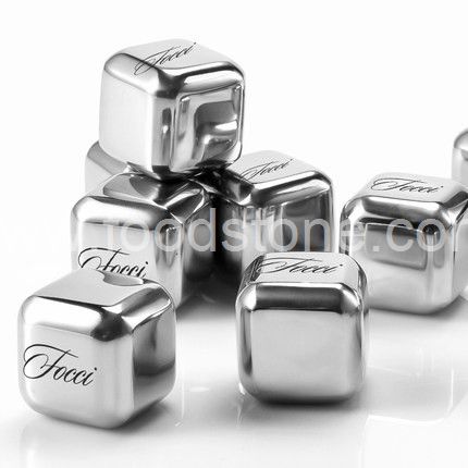 Engraved Stainless Steel Ice Cubes  (3)