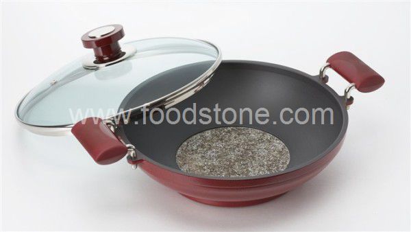 Stone Frying Pan with Glass Lid